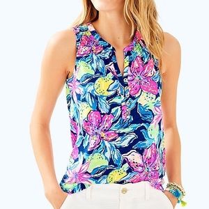 Lilly pulitzer Essie top Capri Navy Soleil XL